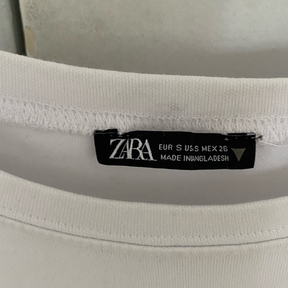 Zara t-shirt mini dress - white - Picture 2 of 2